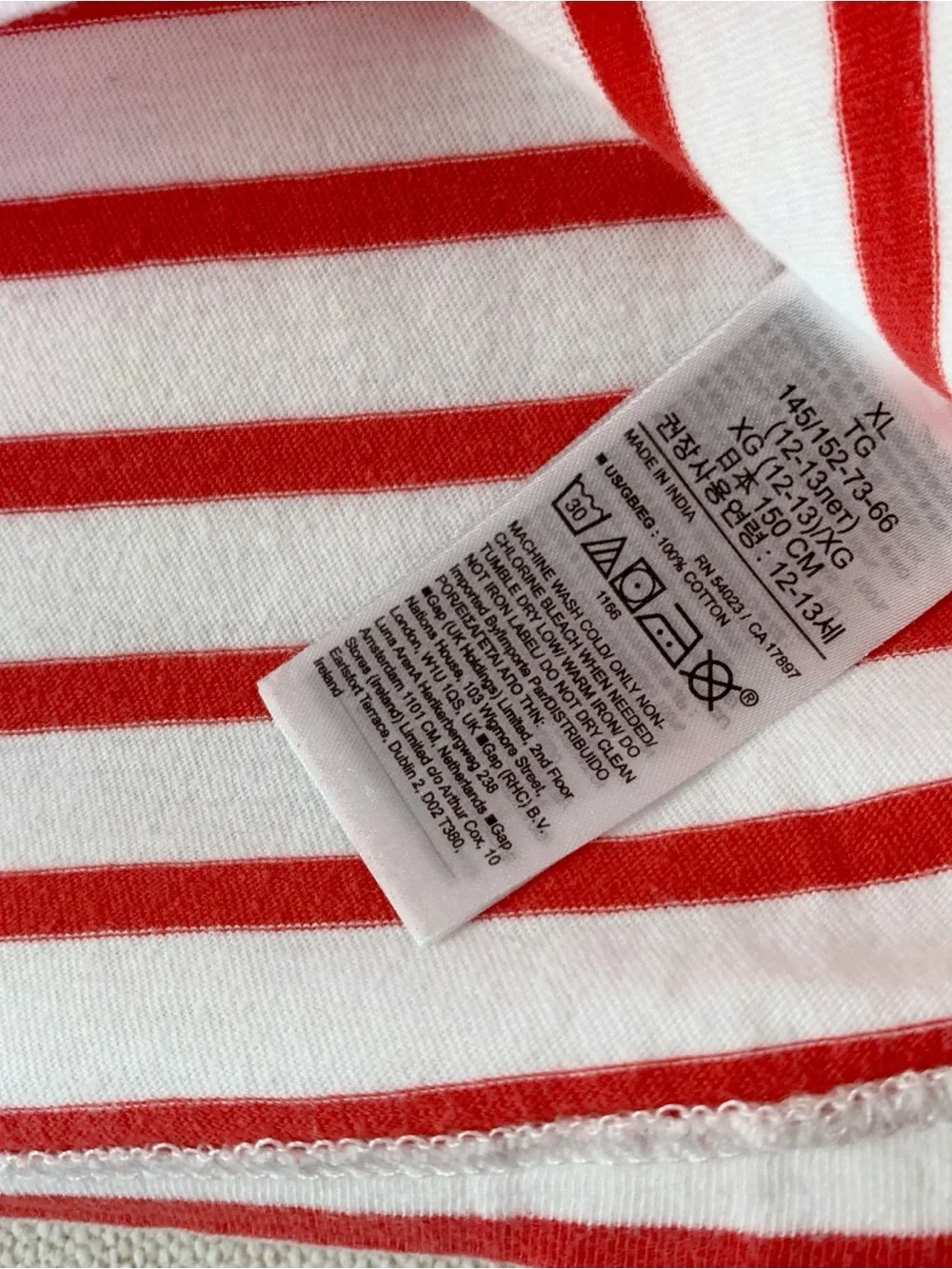 Gap boy's set of 3 short sleeve striped graphic tee crew neck size XL
